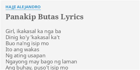 panakip butas lyrics by jee em music match